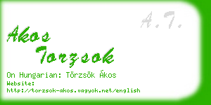 akos torzsok business card